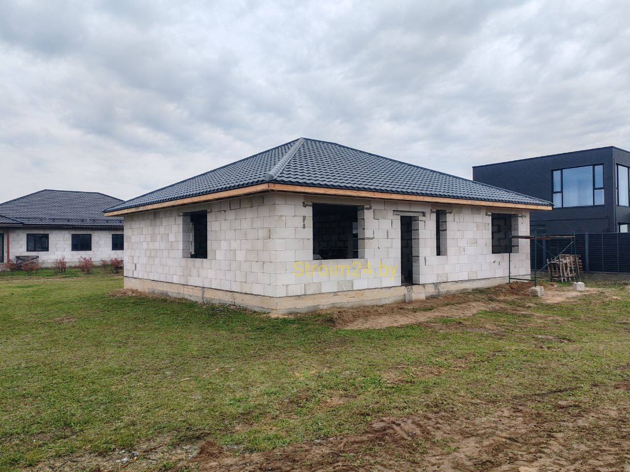 Четырехскатная кровля. Монтаж стропильной системы.